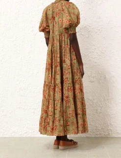 New ZIMMERMANN Junie Tiered Swing Maxi Dress