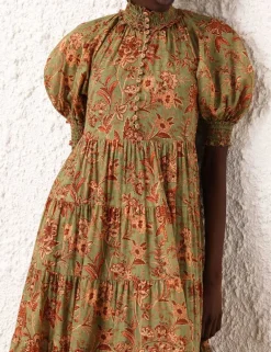New ZIMMERMANN Junie Tiered Swing Maxi Dress
