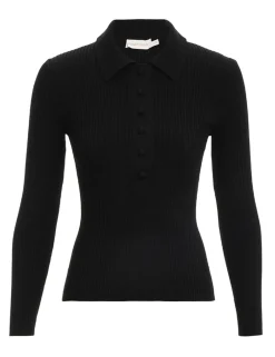 New ZIMMERMANN Knit Polo Top