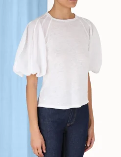 Outlet ZIMMERMANN Lantern Sleeve Tee