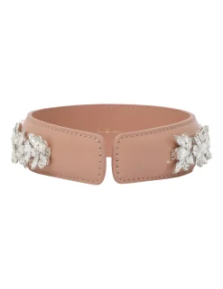 Hot ZIMMERMANN Leather Crystal Headband