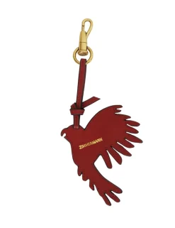 Outlet ZIMMERMANN Leather Parrot Keycharm