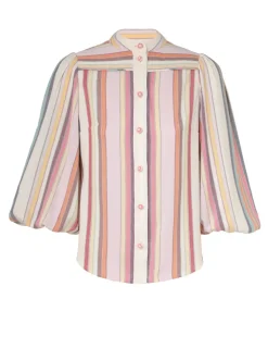 Discount ZIMMERMANN Lexi Blouson Stripe Shirt