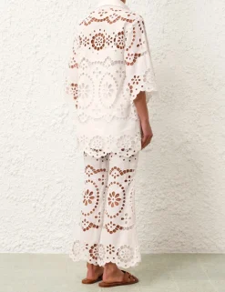 Clearance ZIMMERMANN Lexi Embroidered Flare Pant