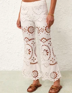 Clearance ZIMMERMANN Lexi Embroidered Flare Pant