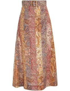 Hot ZIMMERMANN Luminosity A-Line Midi Skirt