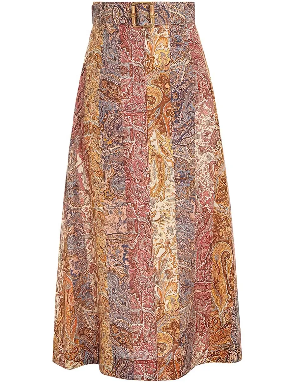 Hot ZIMMERMANN Luminosity A-Line Midi Skirt