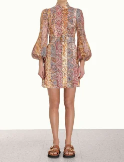 Hot ZIMMERMANN Luminosity Belted Mini Dress