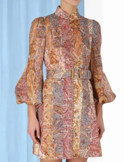 Hot ZIMMERMANN Luminosity Belted Mini Dress