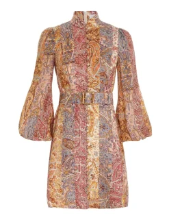 ZIMMERMANN Luminosity Belted Mini Dress