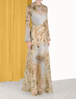 Clearance ZIMMERMANN Luminosity Bias Slip Dress