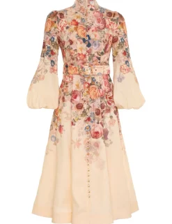 Hot ZIMMERMANN Luminosity Buttoned Midi Dress