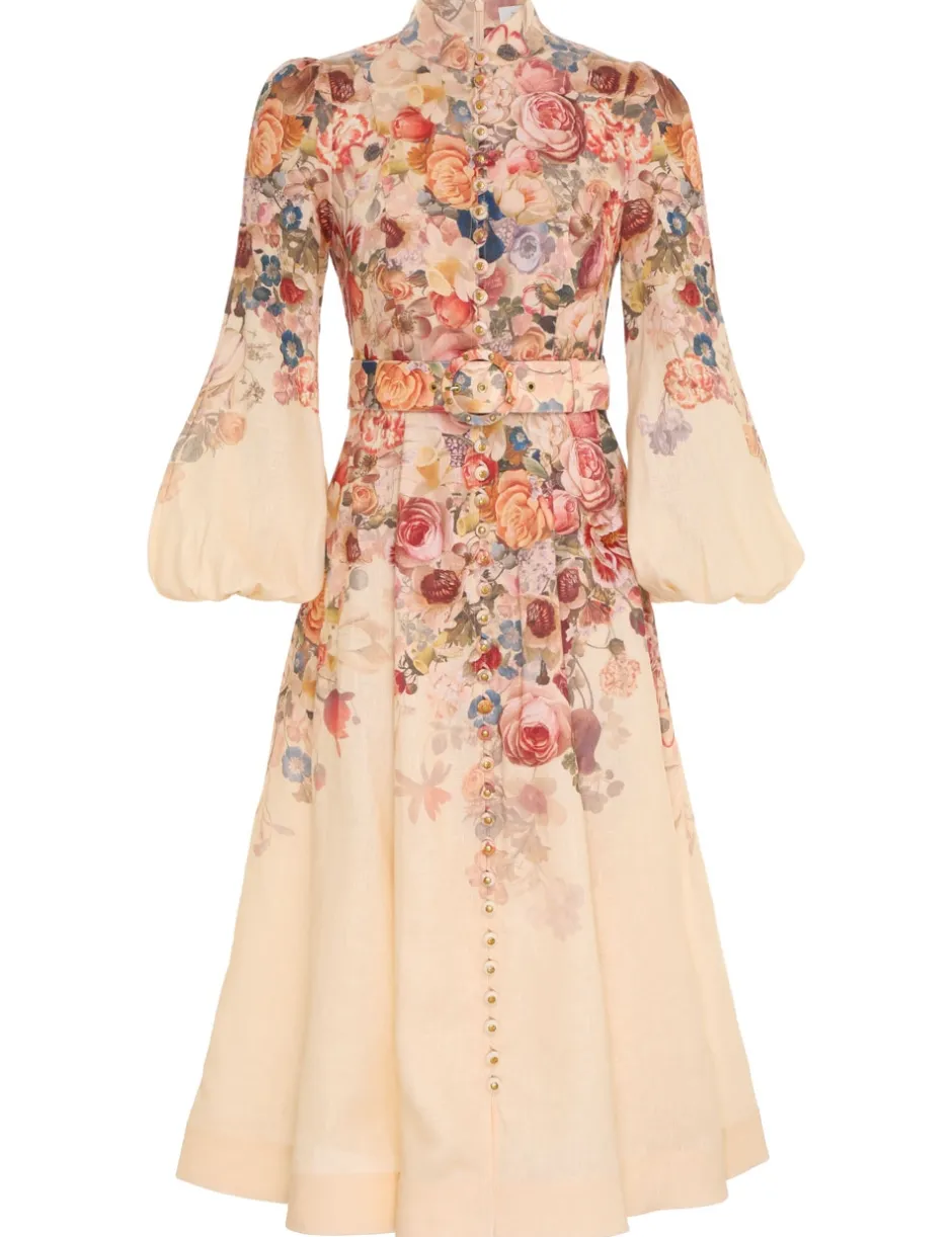 ZIMMERMANN Luminosity Buttoned Midi Dress