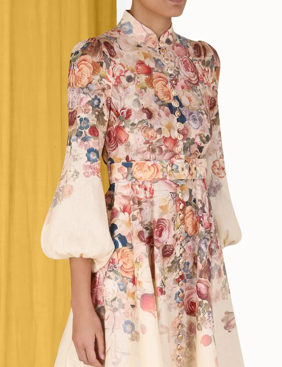 ZIMMERMANN Luminosity Buttoned Midi Dress