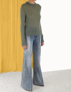 Best ZIMMERMANN Luminosity Crew Neck Sweater