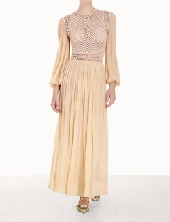 Online ZIMMERMANN Luminosity Crochet Bodice Midi