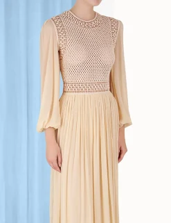 Clearance ZIMMERMANN Luminosity Crochet Bodice Midi