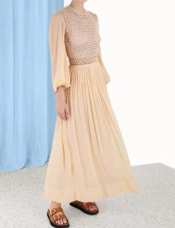 Clearance ZIMMERMANN Luminosity Crochet Bodice Midi