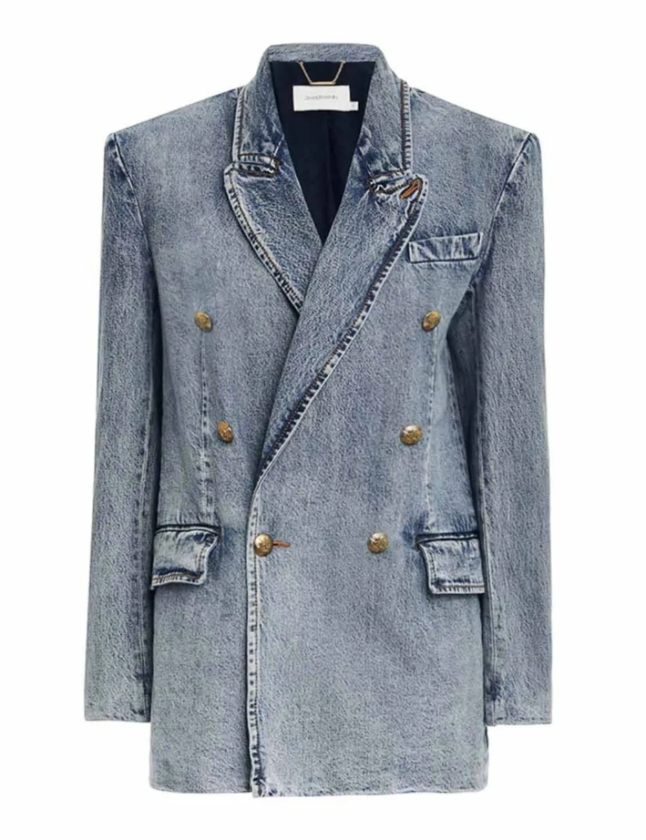 Discount ZIMMERMANN Luminosity Denim Blazer