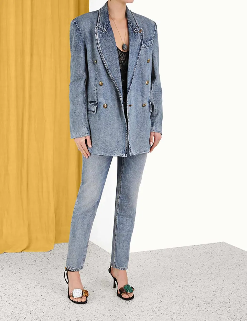 Discount ZIMMERMANN Luminosity Denim Blazer