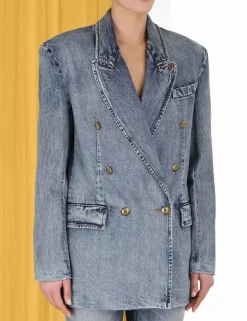 Discount ZIMMERMANN Luminosity Denim Blazer