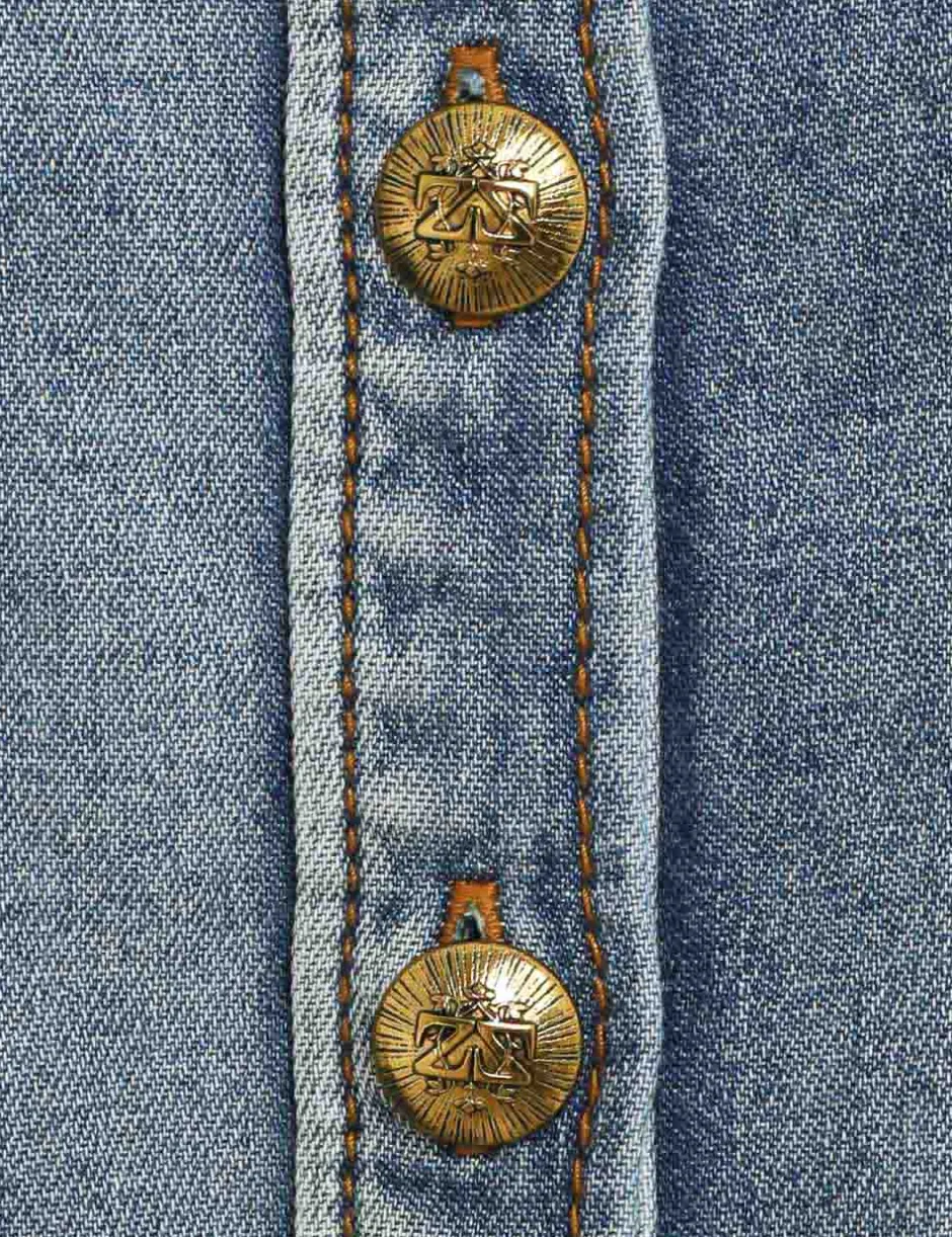 Outlet ZIMMERMANN Luminosity Denim Corset Shirt