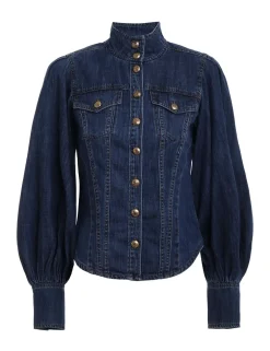 Sale ZIMMERMANN Luminosity Denim Corset Shirt