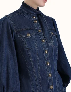 Sale ZIMMERMANN Luminosity Denim Corset Shirt