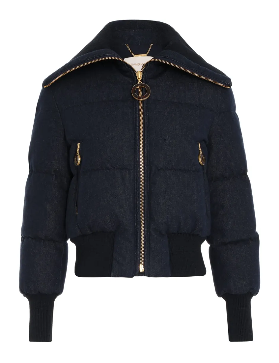 Discount ZIMMERMANN Luminosity Denim Down Jacket