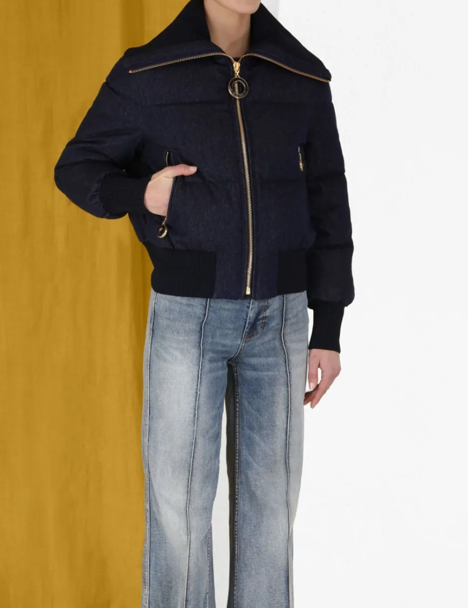 New ZIMMERMANN Luminosity Denim Down Jacket