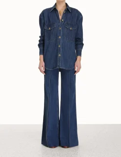 Best ZIMMERMANN Luminosity Denim Shirt