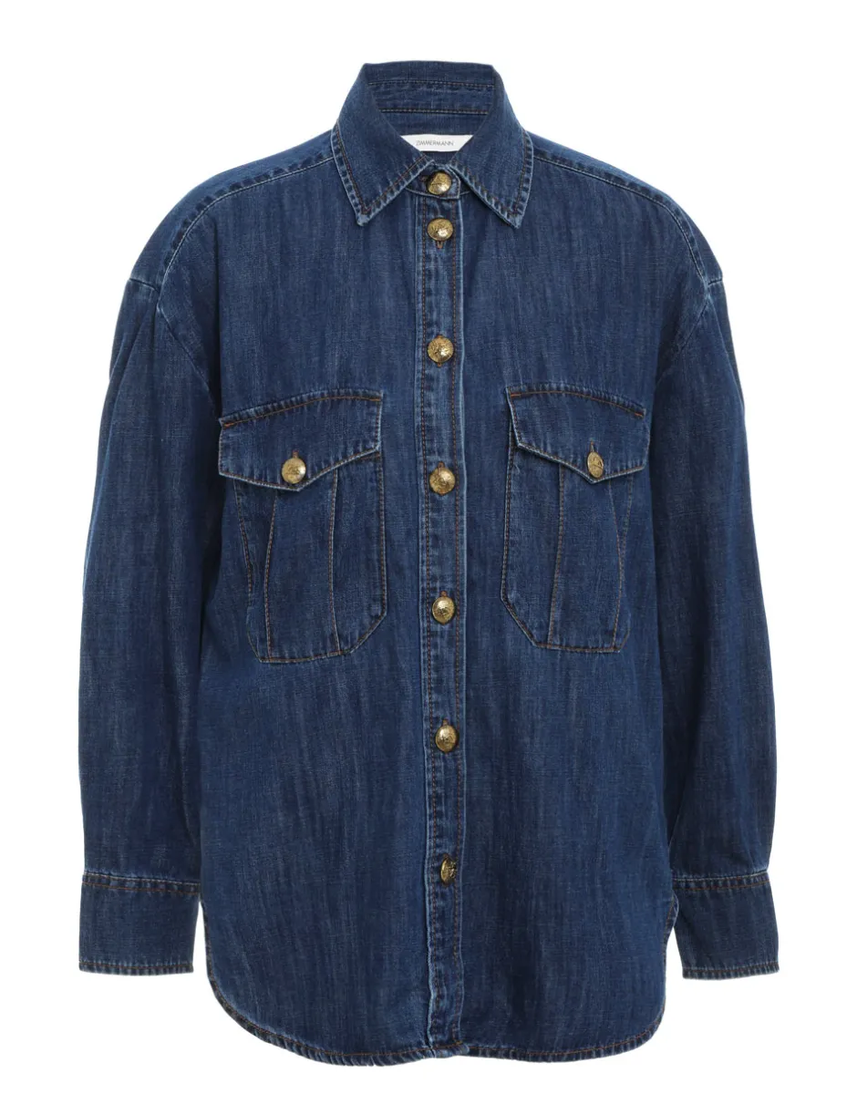 Best ZIMMERMANN Luminosity Denim Shirt