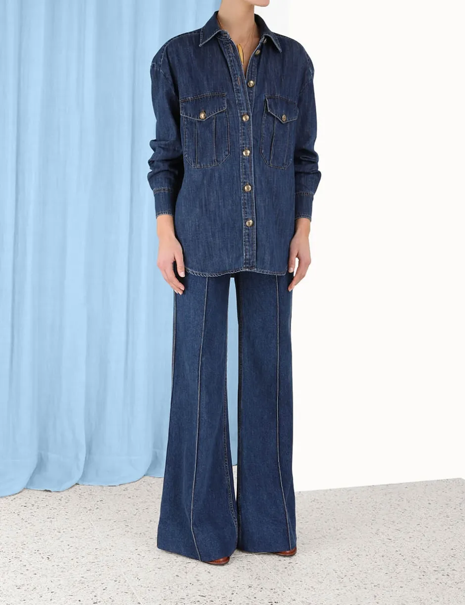 Best ZIMMERMANN Luminosity Denim Shirt