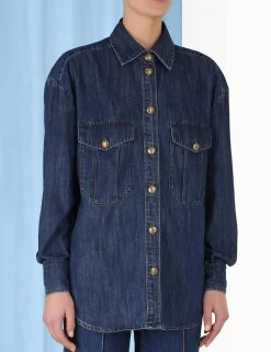 Best ZIMMERMANN Luminosity Denim Shirt