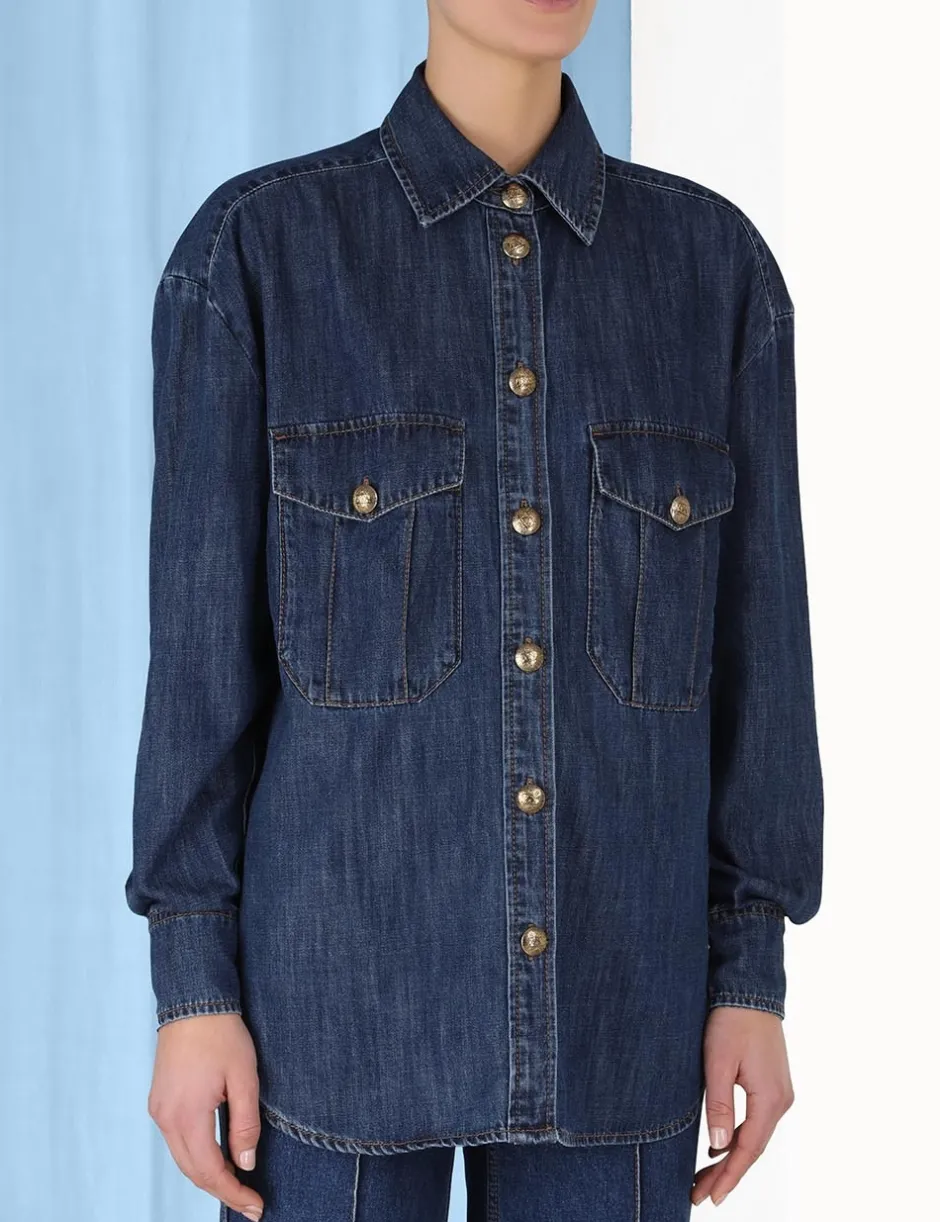 Best ZIMMERMANN Luminosity Denim Shirt
