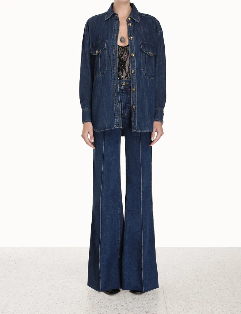 Best ZIMMERMANN Luminosity Denim Shirt
