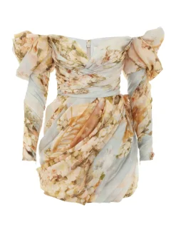 New ZIMMERMANN Luminosity Drape Mini Dress