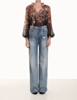 Best ZIMMERMANN Luminosity Floral Blouse