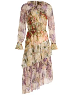 Outlet ZIMMERMANN Luminosity Frill Midi Dress