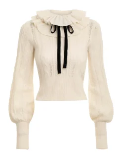 Discount ZIMMERMANN Luminosity Frill Neck Sweater