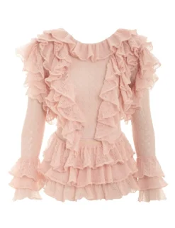 Sale ZIMMERMANN Luminosity Frill V-Neck Top