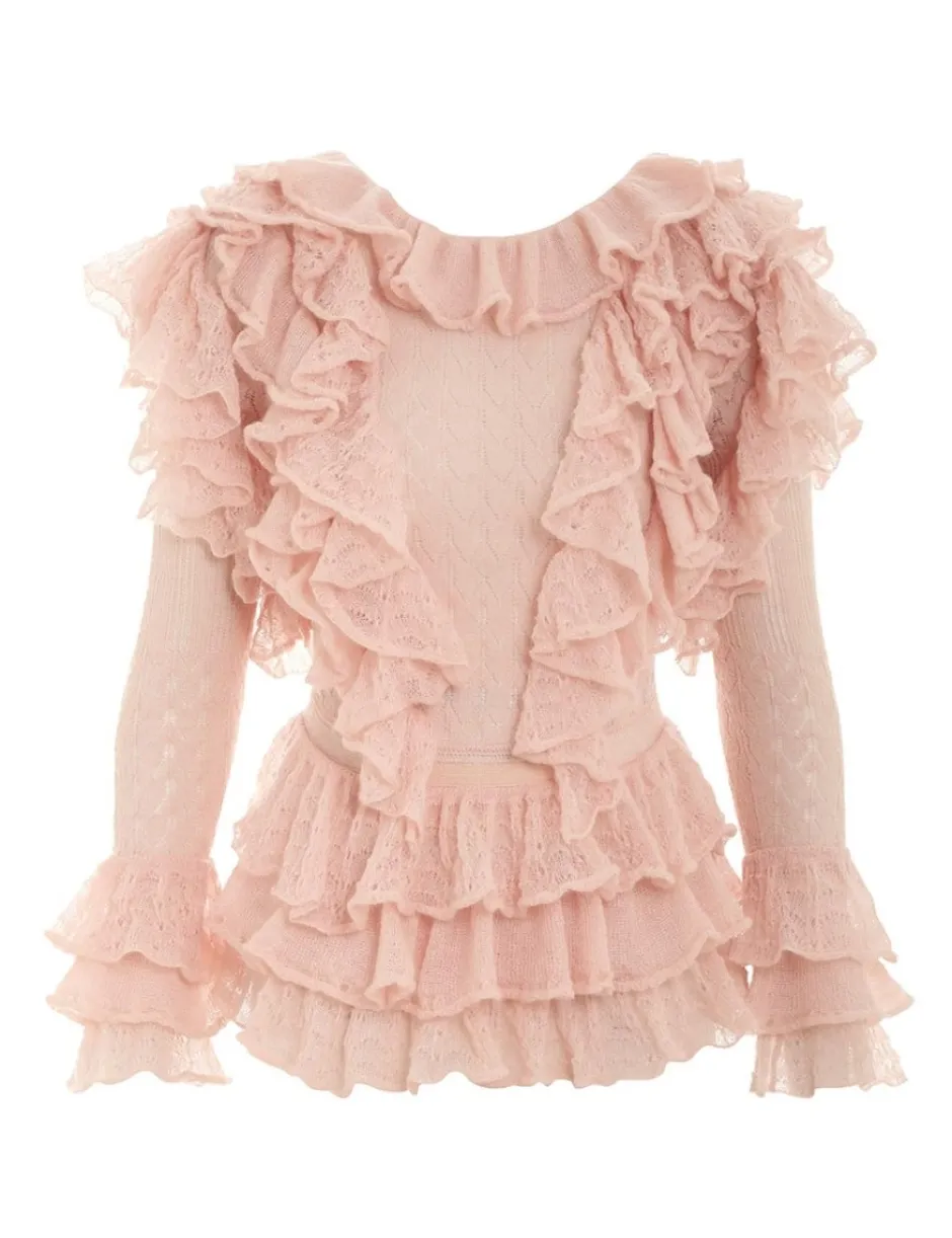 Sale ZIMMERMANN Luminosity Frill V-Neck Top