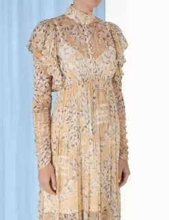 Best ZIMMERMANN Luminosity Gathered Midi Dress