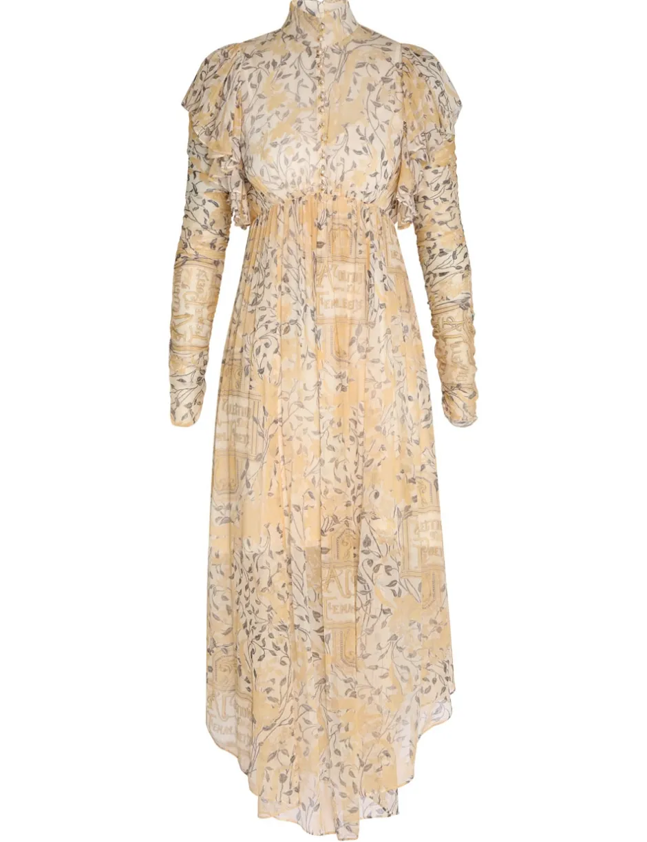 Online ZIMMERMANN Luminosity Gathered Midi Dress