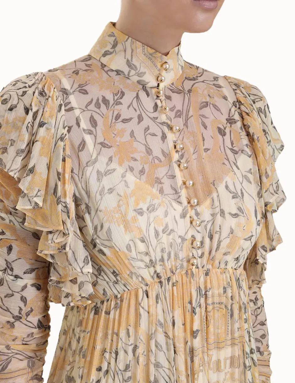 Online ZIMMERMANN Luminosity Gathered Midi Dress