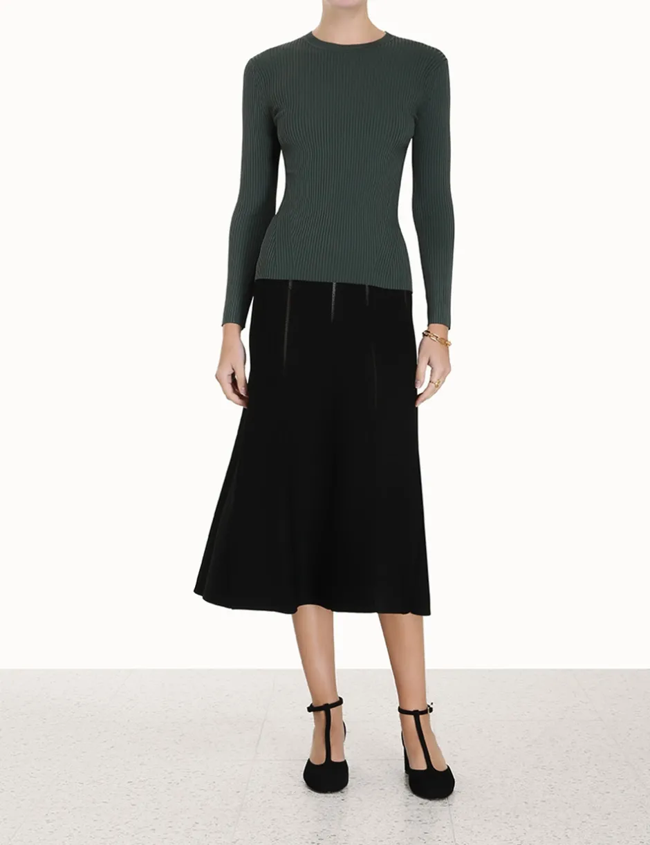 New ZIMMERMANN Luminosity Knit Panelled Skirt
