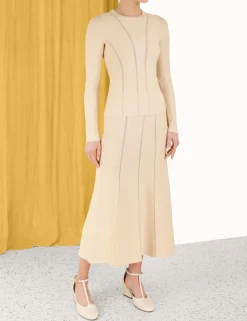 Online ZIMMERMANN Luminosity Knit Panelled Top