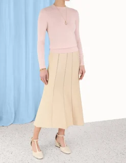 Best ZIMMERMANN Luminosity Knit Panelled Skirt