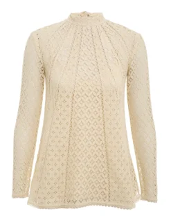 Outlet ZIMMERMANN Luminosity Lace Paneled Blouse