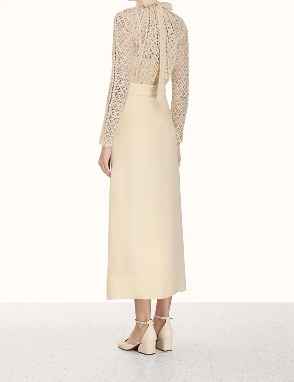 New ZIMMERMANN Luminosity Lace Paneled Blouse